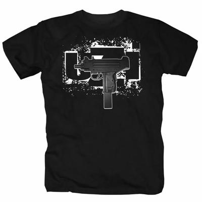 Vintage Israeli Uzi Submachine Gun T-Shirt 100% Cotton O-Neck Summer Short Sleeve Casual Mens T-shirt Size S-3XL
