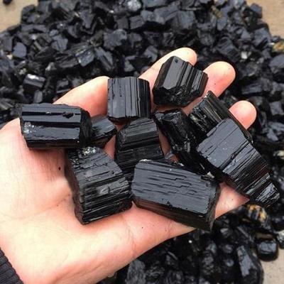New Natural Black  Tourmaline Rough Stone Rock Mineral Specimen Healing