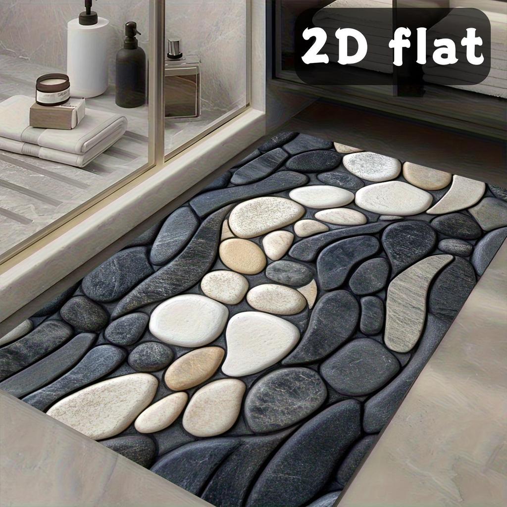 Tappetino per Pavimento Antiscivolo e Assorbente in Fango Diatomaceo e Marmo, Stile Nordico, per Bagno