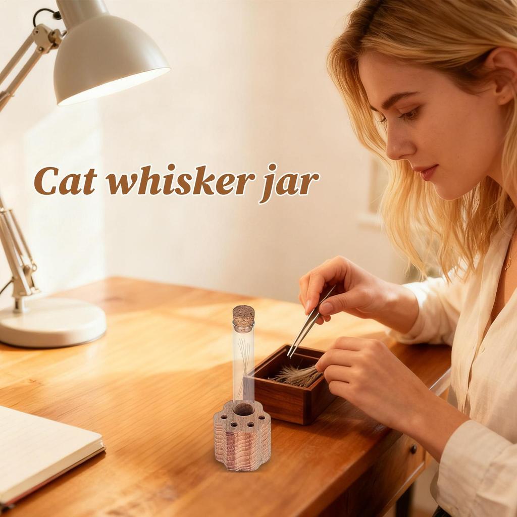 Transparent Glass Cat Whisker Collector Loss Of Pet Sympathy Keepsake Pet Hair Beard Collector Pets Souvenir Pets Whisker Vase