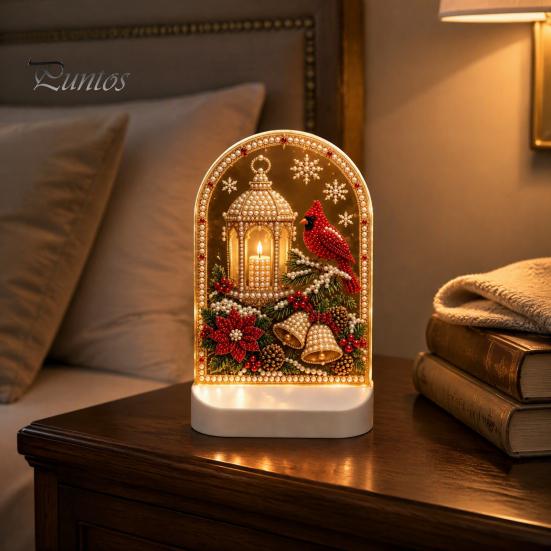 Festive Atmosphere Party Decor Christmas Pearl Light Ornaments for Holiday Home Decor, Acrylic LED Decorative Gifts Friends Lamp with Soft Glow