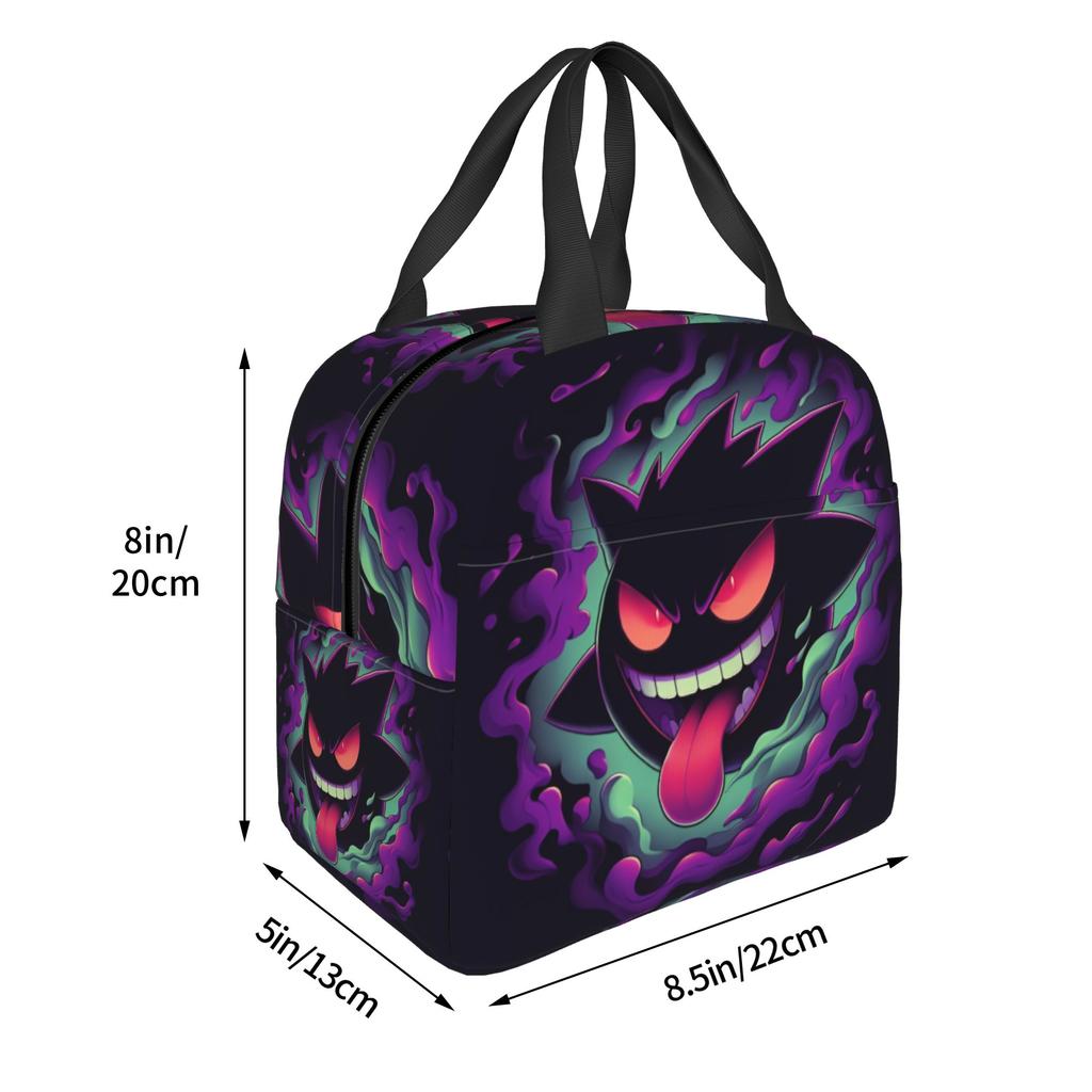 Custom G-Gengars Insulated Lunch Bag for Camping Travel Cartoon Leakproof Cooler Thermal Lunch Box Unisex