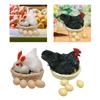 Lifelike Hen Statue Chicken Simulation Model Farm Animal Figurine for Garden Easter Decoration