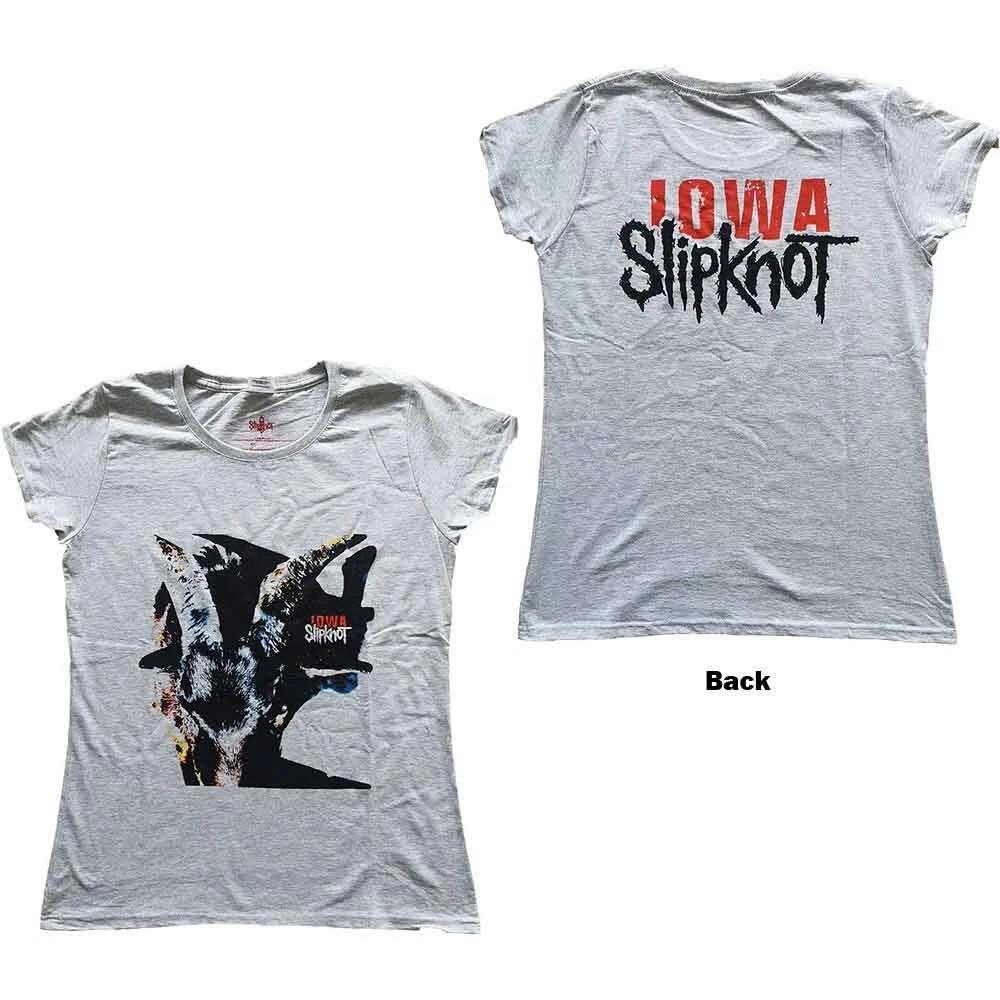 Slipknot Ladies T-Shirt: Iowa Goat Shadow (Back Print) (Large) M
