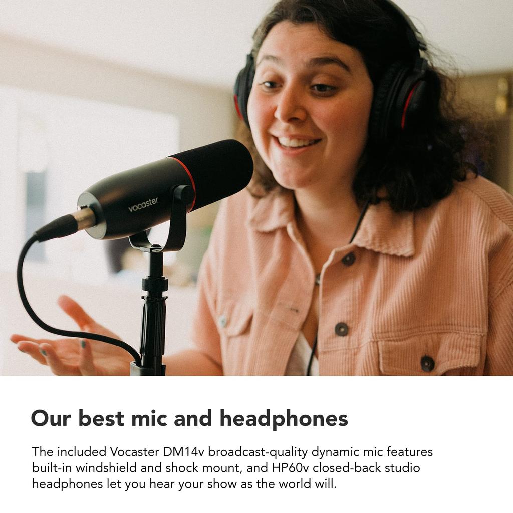 Focusrite Vocaster Two Studio Audio Interface 2ch Input Dynamic Microphone Set with Headphones