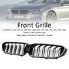 Double Slat Front Kidney Grille Fit BMW 5 Series G30 G31 2017-2020 Gloss Black