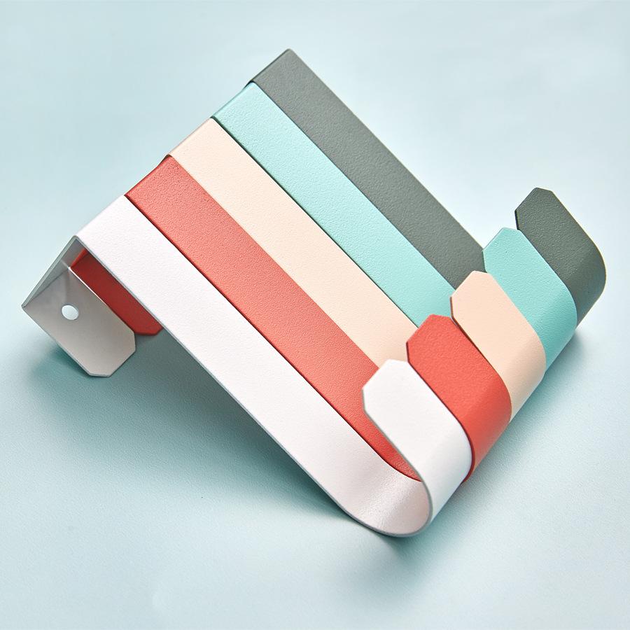 1Pcs Color Door Rear Hook Stainless Steel Clothes Bag Key Door Rear Rack Home Kitchen Cabinet Bathroom Storage Supplies