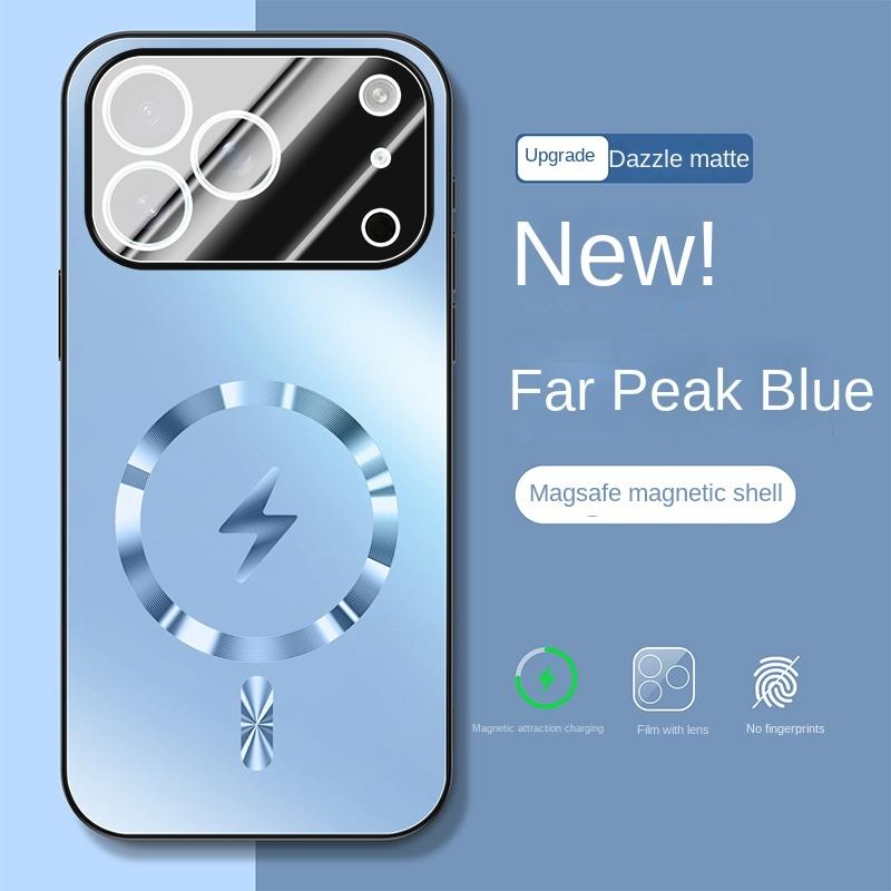 For iPhone 17 Pro Max 17 17Pro Tempered Glass Matte Magnetic For Magsafe Wireless Charging Case  Shockproof Soft Hard Cover