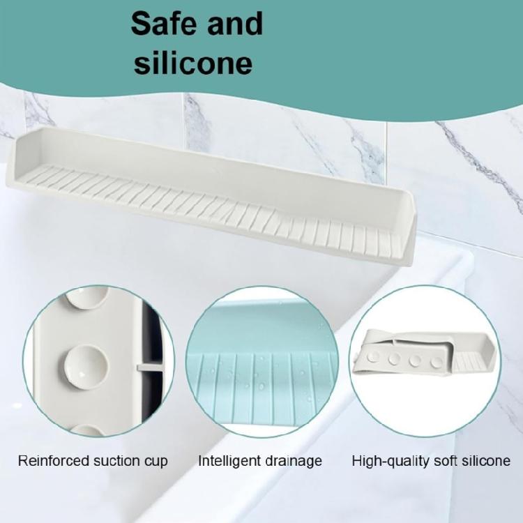 Kids Bathtubs Splash Protectors With 11 Suction Cups And Toy Storage Shelf Flexible Silicone Water Barrier For Baby Bath Time