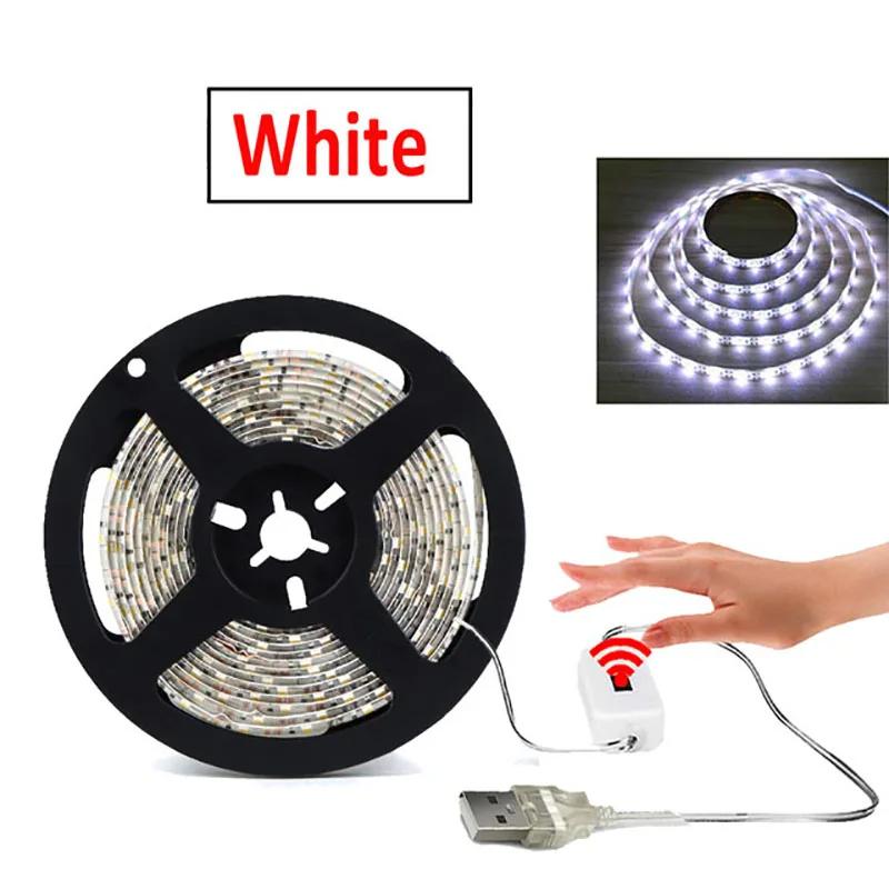 LED Strip Light Hand Sweep Sensor 5V USB 2835 Dimmable Diode Lights TV Backlight Festoon Cabinet Lamp Home Decoration Lighting