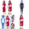 Lilo Stitch Kids Cosplay Costume For Stage Performance In Soft Milk Silk Fabric