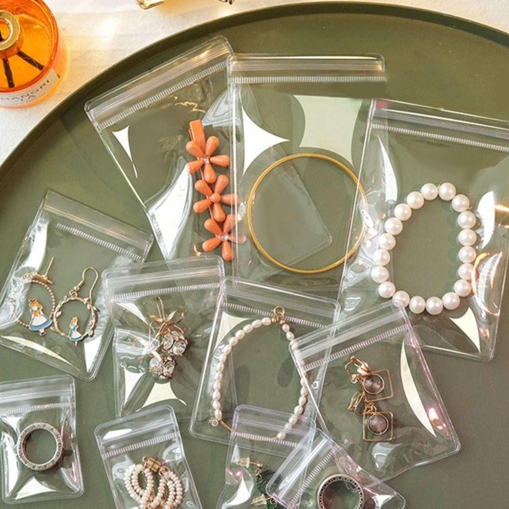 10pcs Bracelet Sealed Bag Thickened Zip Lock Pouches New PVC Zipper Bag