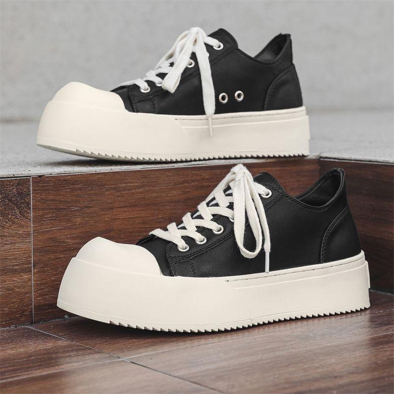 

Кожаные туфли с большой головой повседневные мужские и женские туфли в студенческом стиле пара толстая подошва увеличивающие рост туфли дерби того же стиля, что и у Чжу Чжэнъяна Ван Линькая 44 men