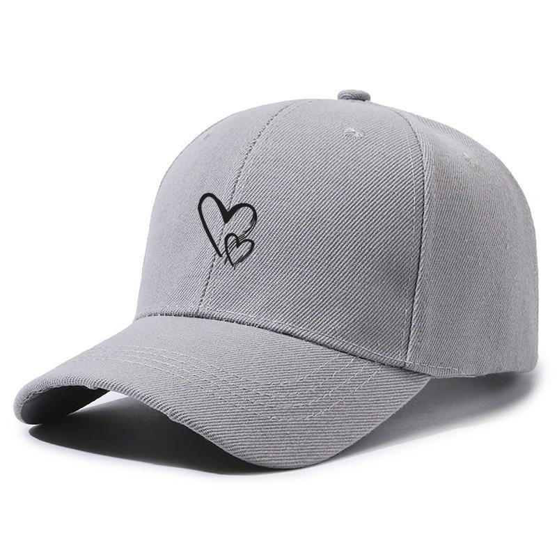 Heart Print Baseball Cap - Men's & Women's Trendy Sun Protection Hat for Outdoor Sports & Casual Wear