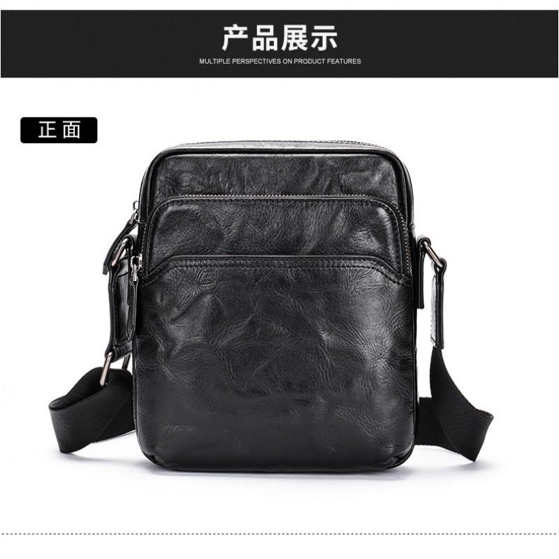 Real Leather Men's Shoulder Bag Korean Version Backpack Top Layer Cowhide New Business Casual Crossbody Trend