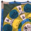 HERMES JEU DES OMNIBUS ET DAMES BLANCHES (Omnibus and White Ladies' Game) (Carré Geant cashmerex silk) scarf multicolorUsed