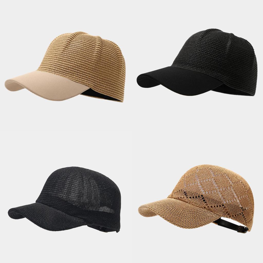 Summer Cotton Curved Brim Cap With Sun Protection And Ventilation For Casual Wear