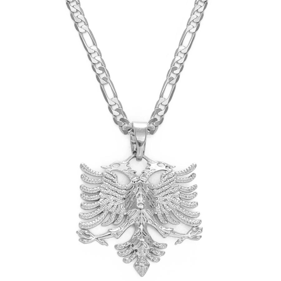 Collane Pendente Aquila Albanese Anniyo per Uomo Donna Colore Argento/Colore Oro Gioielli Albanesi Etnici Kosovo #233406