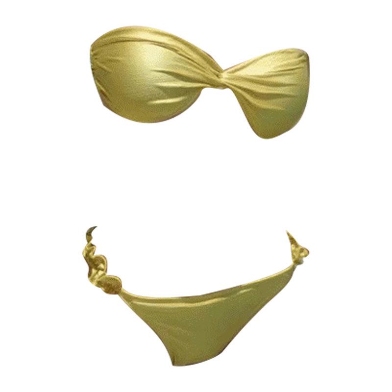 Korean Style High-End Split Bikini Swimsuit for Women - Sexy Hot Spring Swimwear for Small Chest