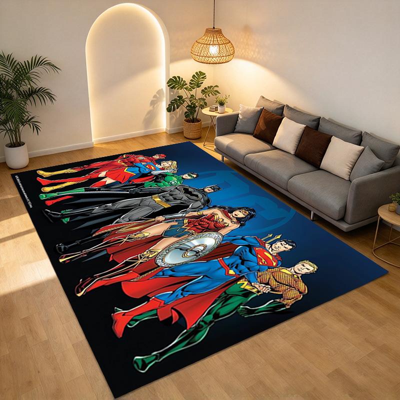 Justice League Living Room Nonslip Area Rug Soft Carpet For Bedroom Game Playroom Sofa Office Home Decor Doormat Christmas Gift C929396