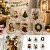 Weihnachts-Glasbecher für Feiertagsgetränke und Heimdekoration