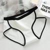 Japanese Cotton Women's Mid-Waist Sporty Color Block Triangle Panties