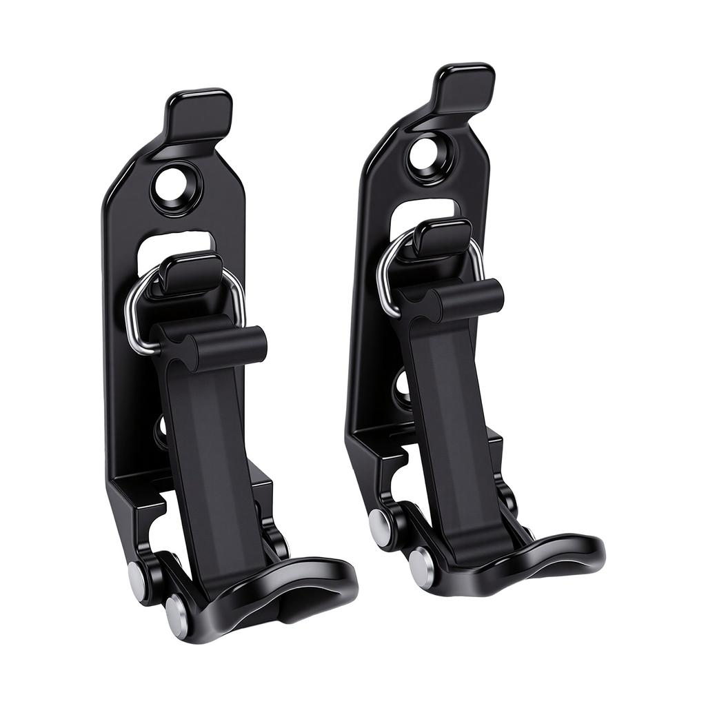 Kit di montaggio per pala in metallo e gomma resistente, 2 pezzi, con sgancio rapido, porta attrezzi per camion, fuoristrada, nero