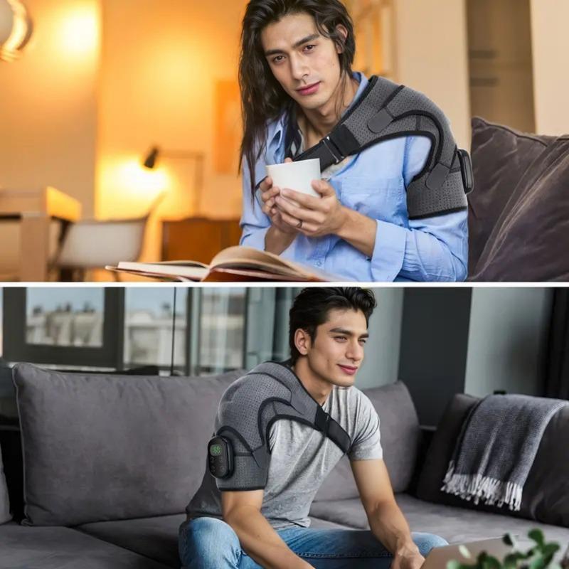 Electric Heating Massage Shoulder Pads Joint Shoulder Pads Vibration Hot Compress Red Light Physiotherapy Warm Sleep Shoulder Pads