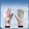 Winter Ski Gloves Thickened Waterproof Touch Screen Plus Velvet Outdoor Cycling Electric Bike Windproof Cold Warm Gloves