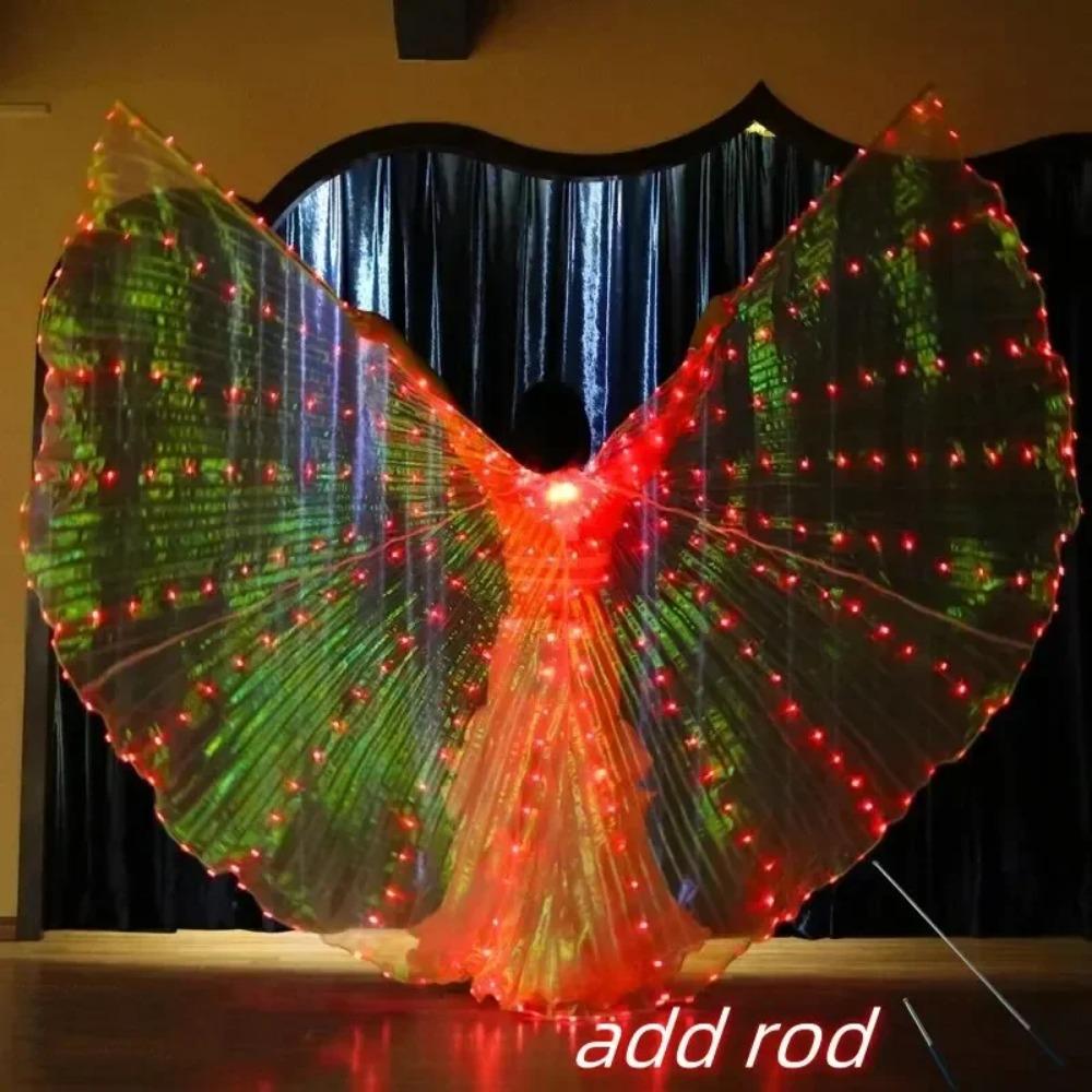 Belly Dance Wings LED Isis Shining Glow Prop For Halloween Performance Adult Angel Party Cosplay Stage Show
