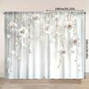 2 Stück Elegante Weiße Florale Transparente Vorhänge – Lichtfilterndes Sichtschutzgewebe für Wohnzimmer Schlafzimmer Büro   Moderne Wohnkultur