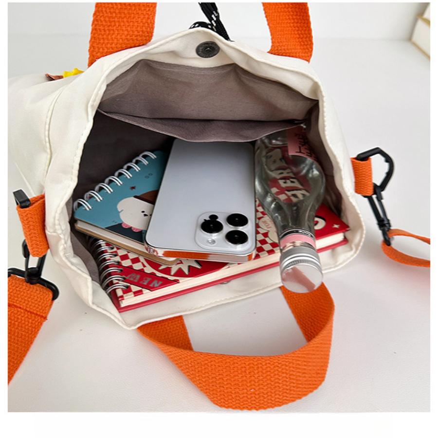 Lightweight Nylon Color Block Crossbody Bag for Women Small Shoulder Purse