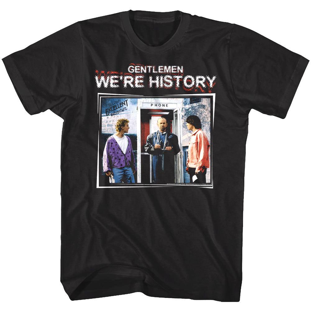 Bill Ted Gentlemen We re History Men T Shirt Rufus Phone Booth Excellent XXXL