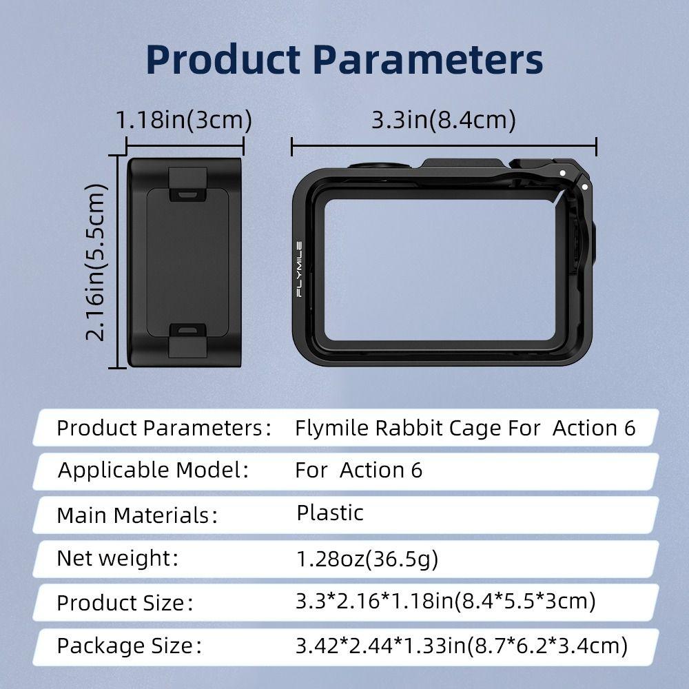 Ochranný rámeček s držákem Cold Shoe pro kameru DJI Osmo Action 6