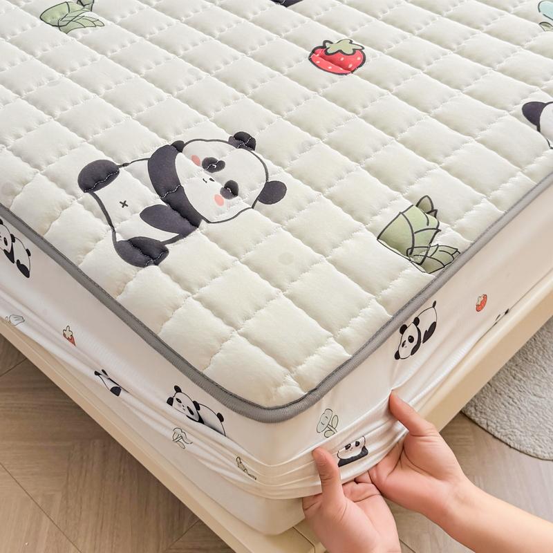 Thick Mattress Cover Cartoon Style Bedspread Quilted Bed Cover for Home Adults Kids Bed Linen fundas de colchón (No Pillowcase)