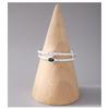 Adjustable Open Ring Women Sterling Geometric Rhombus Zircon Stone Minimalist Fashion Jewelry