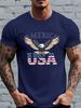 American Flag Print Unisexs Tshirts Usa Graphic Print Short Sleeve Tshirt Quick Drying Gym Sports Tops Breathable Muscle T Shirt