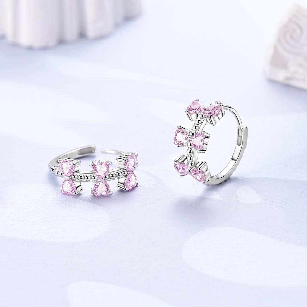 925 Silver Bow Drop Earring For Woman Pendientes Earring Fine Jewelry