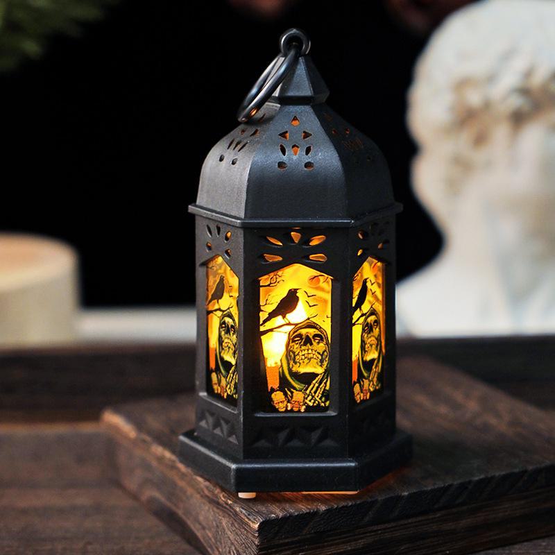 Halloween Portable LED Pumpkin Lantern Candle Lamp for Party Decoration