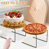 4Pcs Iron Pizza Rack Table Simple Storage Holder Dinner Plate Food Tray Stand Countertop Foldable Rack Cooling Bake Accessories