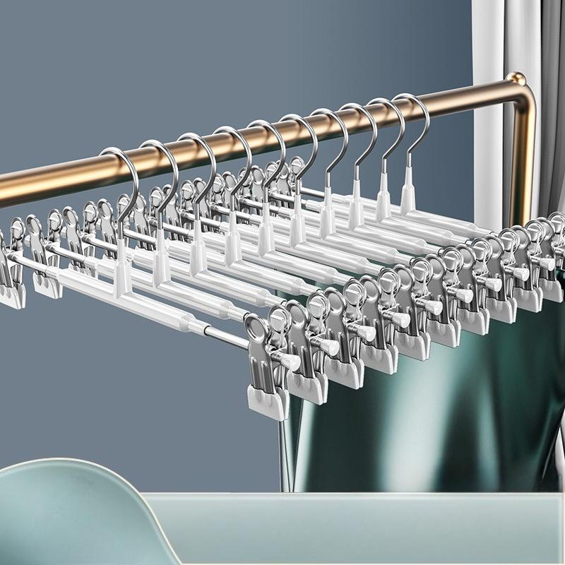 1 Pezzo Clip per Bastone Acciaio Inossidabile Clip per Armadio Pantaloni Molletta Antiscivolo Pinza per Pantaloni Appendiabiti per Gonna