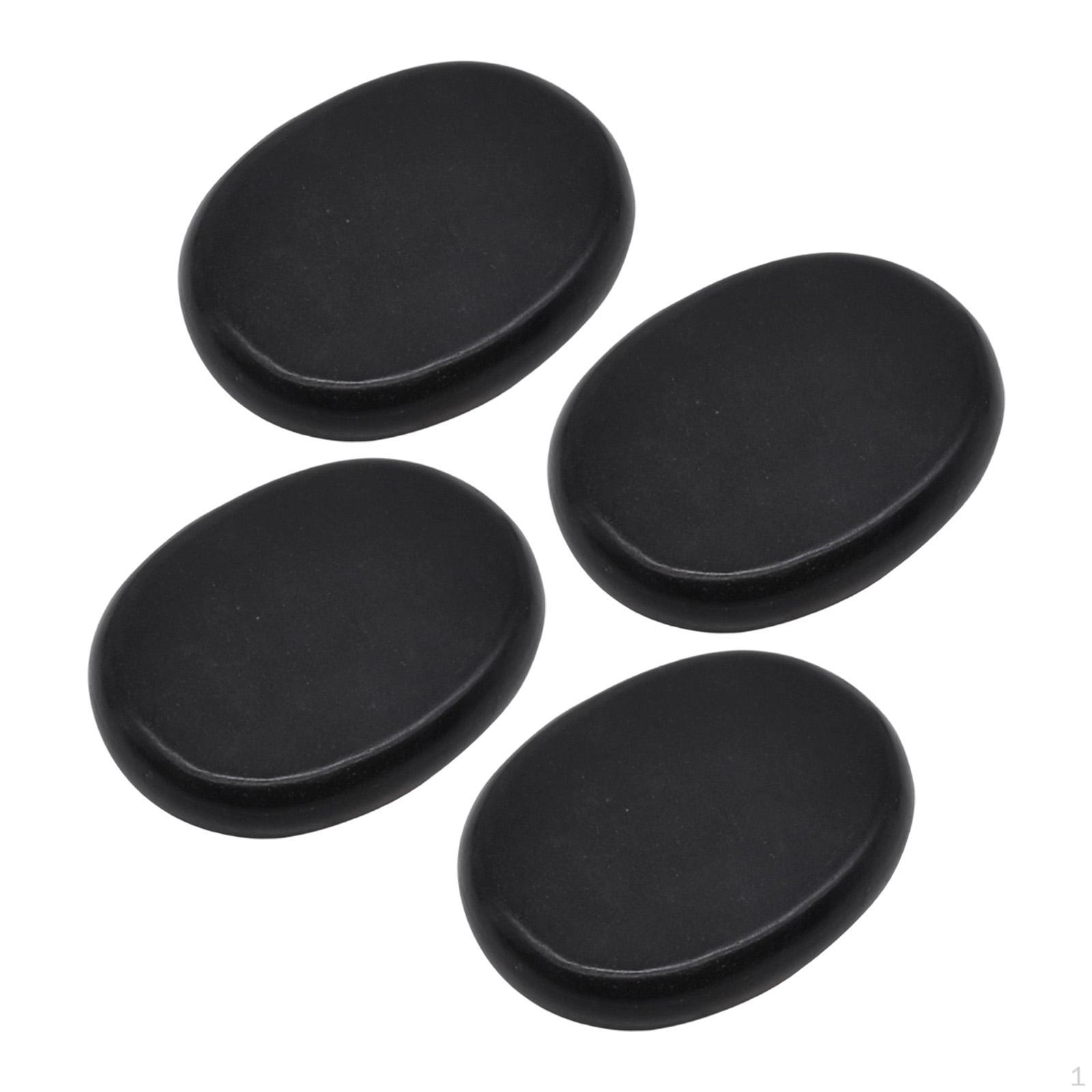 

4 Pieces Stones Massage Set Gua Sha Tool Ergonomic Versatile SPA for Back Gift Relaxation 9cmx7cm