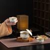 Ru kiln tea set small set hand-painted cover bowl business gifts for customers, the company's annual meeting can be