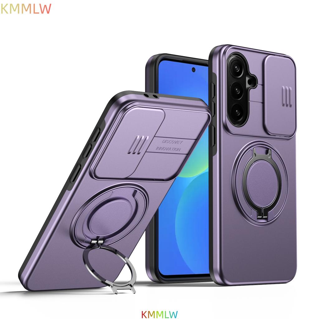 Luxury Armor Phone Case For Samsung Galaxy A57 A56 A36 A26 A06 A54 A14 Magnetic Bracket Holder Lens Protection Shockproof Cover