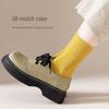 Damen 100% Baumwolle Mid-Tube Socken - Antibakteriell, Deodorant, Unifarben für alle Jahreszeiten