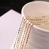 40-75cm 18k Gold Color Charm 2mm Flat Chain Necklaces For Women Men Luxury Fashion Party Wedding Jewelry