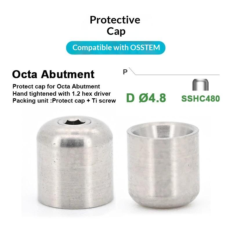 Dentium Implant Composite Protective Cap Smooth Surface Transfer Rod Closing Cap for Professional Dental Implant Procedures