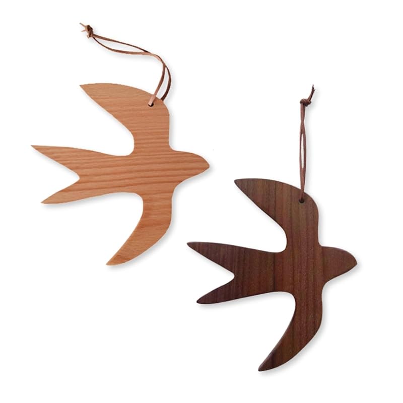 

JVILEX mobile nordic Fashionable baby interior wall hanging wooden bird 2 pieces Accessories figurine [product]