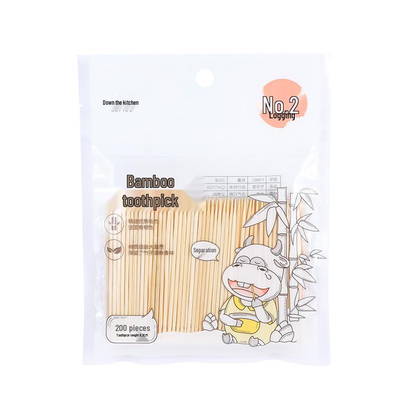 Yijie Hygienic Single-Ended Bamboo Toothpicks for Fine Dining and Hotels