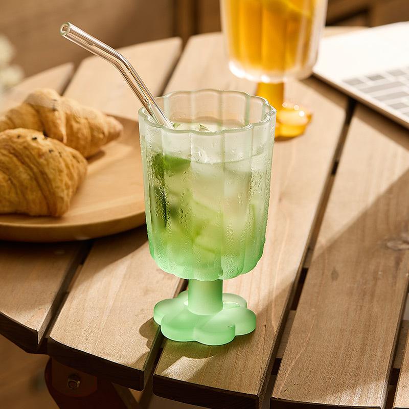 225ml Colourful Tall Glasses Vintage Home Party Party Cocktail Beer Juice Mug Summer Restaurant Ice Cream Drinking Water Cups